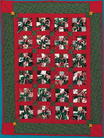 Nine-Patch Bows Advent Wall Quilt